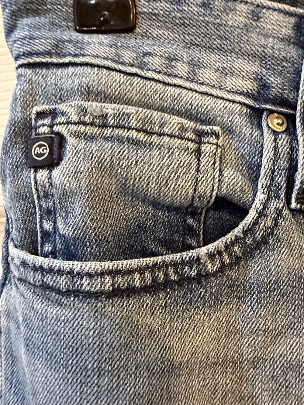 Ag Adriano Goldschmied Cropped Wide-Leg Jeans in Light Blue - Picture 7 of 11